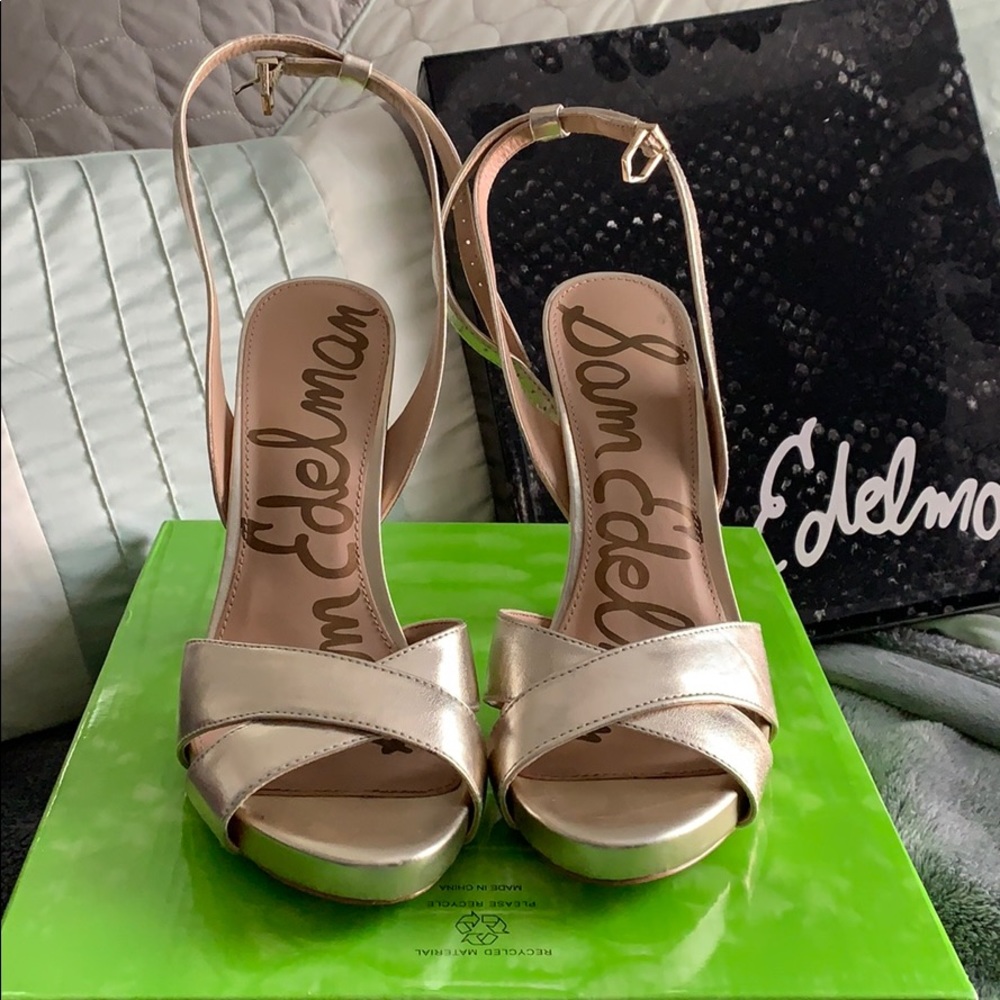 Sam Edelman Eliza Sandals Chrome Metallic